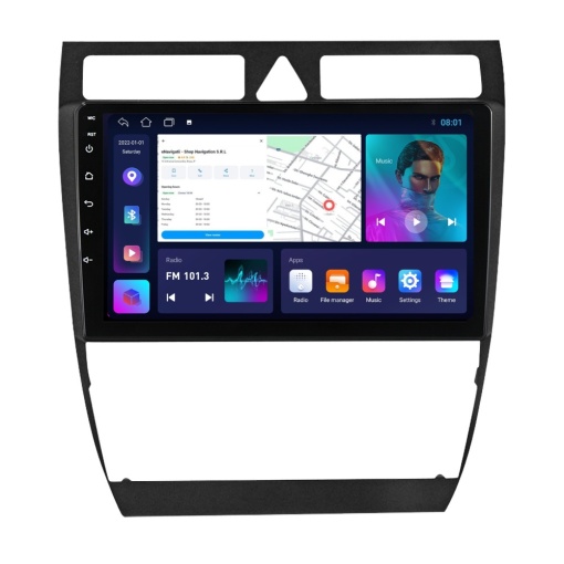 Navigatie Audi A6 C5 (1997-2005) cu Android, 1GB RAM, 16 GB, Ecran IPS 9" 1024 x 600, WiFi, Bluetooth, suport camera DVR
