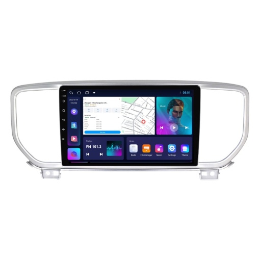 Navigatie Kia Sportage (2018-2021) cu Android, 1GB RAM, 16 GB, Ecran IPS 9" 1024 x 600, WiFi, Bluetooth, suport camera DVR