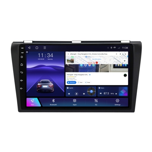 Navigatie Mazda 3 (2003-2009) cu Android, 8GB RAM, 128GB ROM, Ecran QLED 9" Touchscreen, CarPlay Wireless, DSP Pro