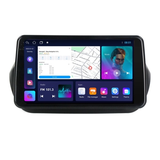 Navigatie Peugeot Bipper (2008-2018) cu Android, 2GB RAM, 32 GB, Ecran IPS 9" 1280 x 720, CarPlay & Android Auto, WiFi, Bluetooth, suport camera DVR