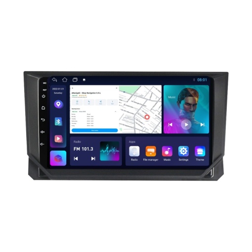 Navigatie Seat Arona (dupa 2017) cu Android, 1GB RAM, 16 GB, Ecran IPS 9" 1024 x 600, WiFi, Bluetooth, suport camera DVR