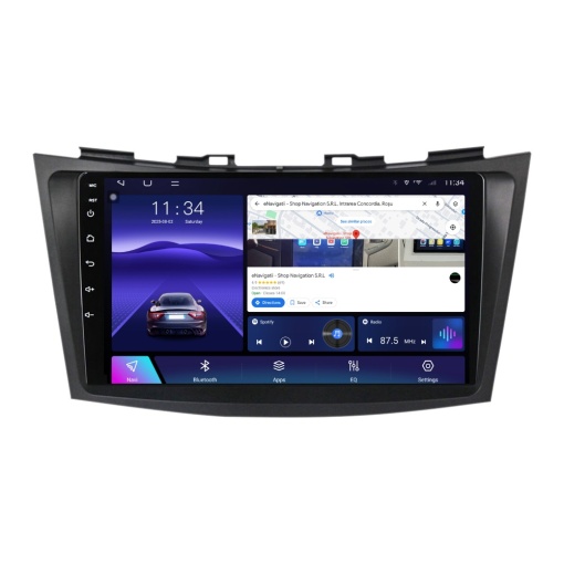 Navigatie Suzuki Swift IV (2010-2017) cu Android, 2GB RAM, 32GB ROM, Ecran 9" Touchscreen, CarPlay, SIM 4G