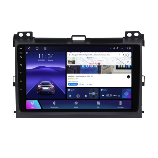 Navigatie Toyota Land Cruiser Prado J120 (2002-2010) cu Android, 6GB RAM, 128GB ROM, Ecran QLED 9" Touchscreen, CarPlay Wireless