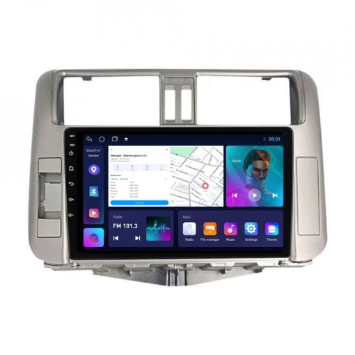 Navigatie Toyota Land Cruiser Prado J150 (2013-2017) cu Android, 1GB RAM, 16 GB, Ecran IPS 10" 1024 x 600, WiFi, Bluetooth, suport camera DVR