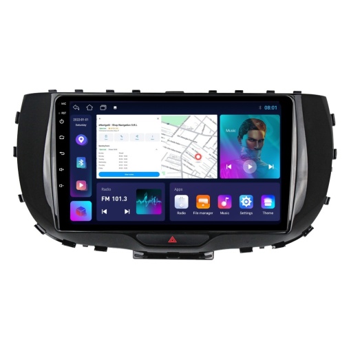 Navigatie Kia Soul (dupa 2019) cu Android, 2GB RAM, 32 GB, Ecran IPS 9" 1280 x 720, CarPlay & Android Auto, WiFi, Bluetooth, suport camera DVR