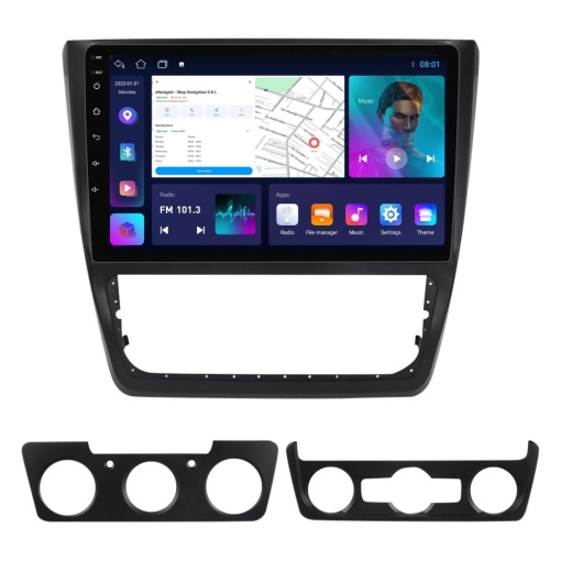 Navigatie Skoda Yeti (2009-2018) cu Android, 2GB RAM, 32 GB, Ecran IPS 10" 1280 x 720, CarPlay & Android Auto, WiFi, Bluetooth, suport camera DVR