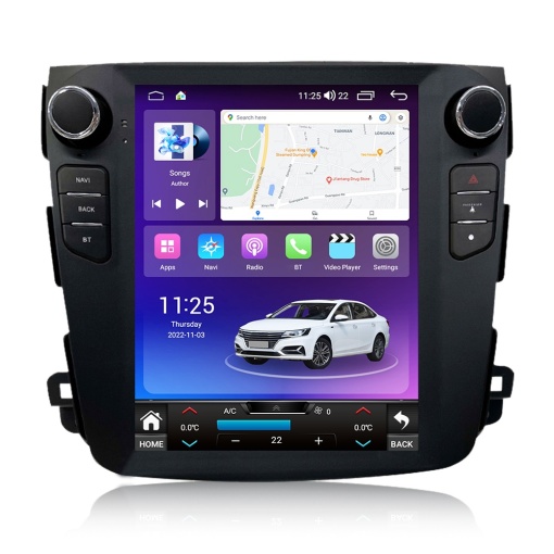 Navigatie Tip Tesla Mitsubishi Outlander II 2006-2012 9.7 INCH 4 GB RAM + 64 GB ROM QLED 8 CORE SIM CARPLAY COOLER