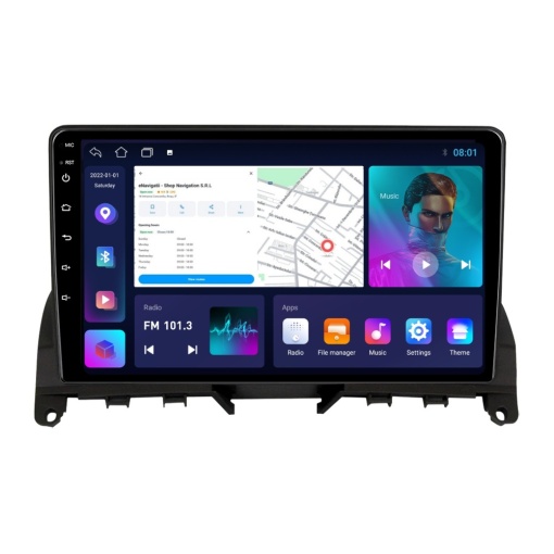 Navigatie Mercedes C-Class W204 (2007-2011) cu Android, 2GB RAM, 32 GB, Ecran IPS 9" 1280 x 720, CarPlay & Android Auto, WiFi, Bluetooth, suport camera DVR