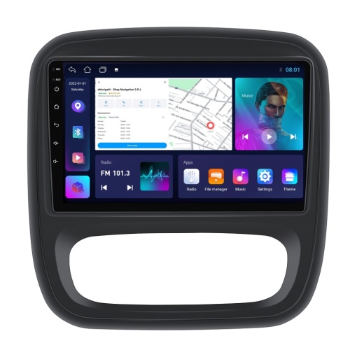 Navigatie Opel Vivaro B (2014-2019) cu Android, 1GB RAM, 16 GB, Ecran IPS 9" 1024 x 600, WiFi, Bluetooth, suport camera DVR