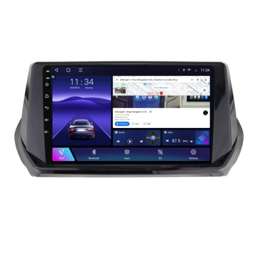 Navigatie Peugeot 2008 II (2019+) cu Android, 6GB RAM, 128GB ROM, Ecran QLED 9" Touchscreen, CarPlay Wireless, DSP