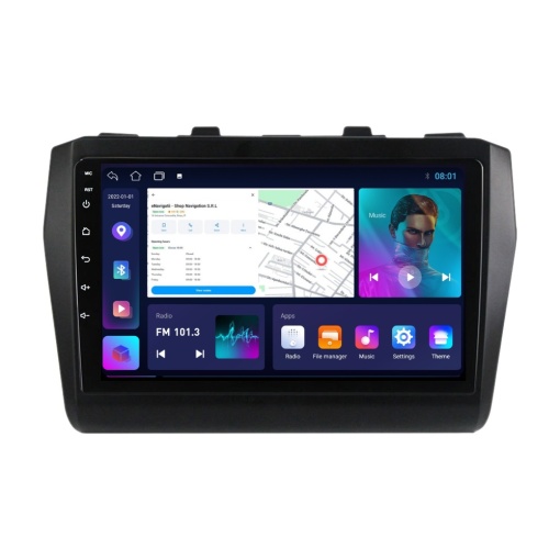 Navigatie Suzuki Swift V (dupa 2017) cu Android, 1GB RAM, 16 GB, Ecran IPS 9" 1024 x 600, WiFi, Bluetooth, suport camera DVR