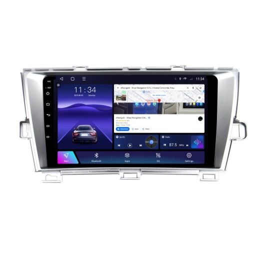 Navigatie Toyota Prius W3 (2009-2015) Gri cu Android, 4GB RAM, 64GB ROM, Ecran QLED 9" Touchscreen, CarPlay Wireless