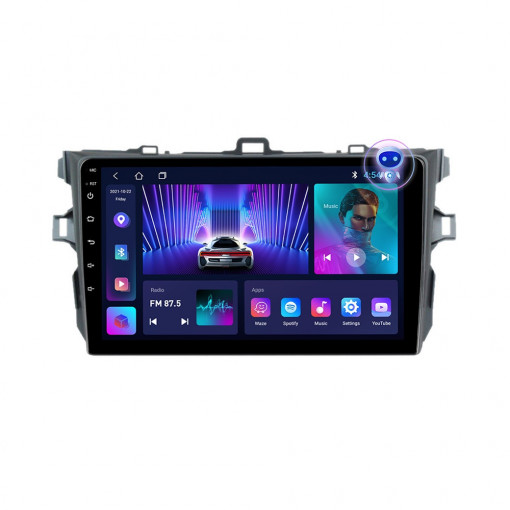 Navigatie Toyota Corolla 2007-2013 2 GB RAM + 32 GB ROM QLED 4 CORE CARPLAY COOLER