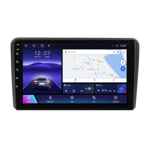 Navigație Dedicată Audi A3 (2003-2011) 2GB RAM, 32GB, Ecran QLED 9", CarPlay, Android Auto, Slot SIM 4G