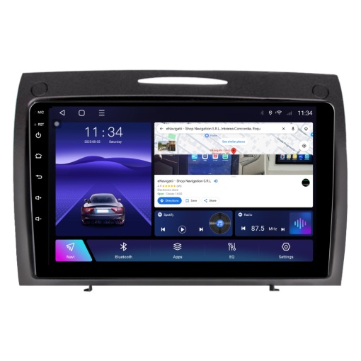 Navigatie Mercedes SLK R171 (2004-2011) cu Android, 2GB RAM, 32GB ROM, Ecran 9" Touchscreen, CarPlay, SIM 4G