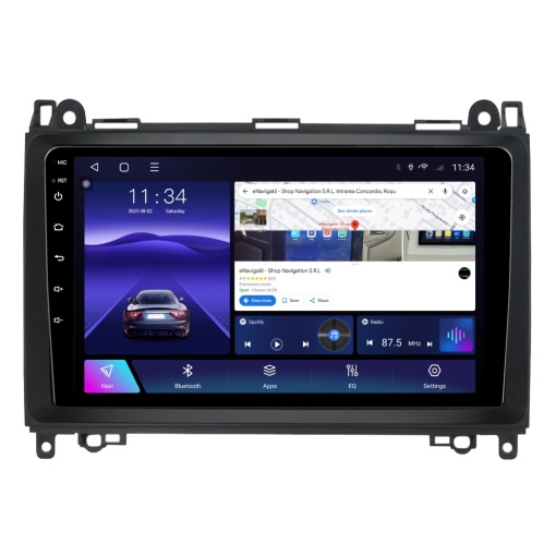 Navigatie Mercedes Vito (2003+) cu Android, 6GB RAM, 128GB ROM, Ecran QLED 9" Touchscreen, CarPlay Wireless, DSP