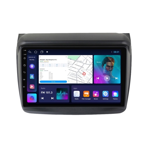 Navigatie Mitsubishi L200 (dupa2015) cu Android, 2GB RAM, 32 GB, Ecran IPS 9" 1280 x 720, CarPlay & Android Auto, WiFi, Bluetooth, suport camera DVR