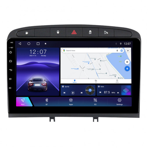 Navigatie PEUGEOT 308 408 2008-2020 9 inch 1 GB RAM + 32 GB ROM 4 Core COOLER