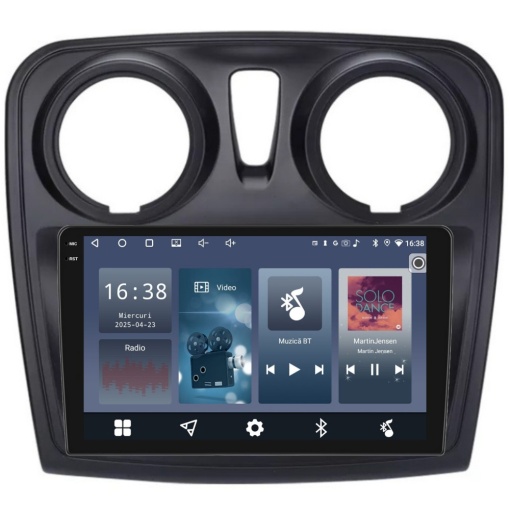 Navigatie Piloton Dacia Logan 2 (2012-2020) - 4GB RAM, 64GB, Grile Rotunde Quad Core 1.5Ghz, Display In-Cell