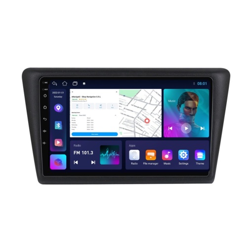 Navigatie Skoda Rapid (2011-2019) cu Android, 1GB RAM, 16 GB, Ecran IPS 9" 1024 x 600, WiFi, Bluetooth, suport camera DVR