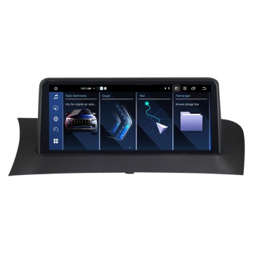 Navigație Android 10.25” pentru BMW X3 F25 CIC (2011-2017), ecran IPS HD, compatibilitate CarPlay & Android Auto, procesor 8 Core, 4GB RAM, 64GB ROM, slot SIM 4G LTE, design integrat OEM.