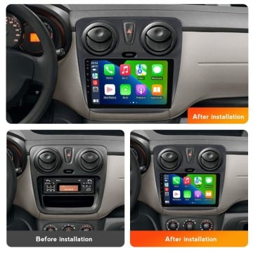 Navigatie Dacia Dokker (2012+) cu Android, 6GB RAM, 128GB ROM, Ecran QLED 9" Touchscreen, CarPlay Wireless, DSP - Img 5