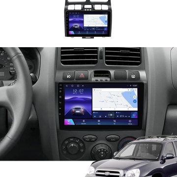 Navigatie Dedicata Hyundai Santa Fe I (2000-2006) cu Android, 2GB RAM, Ecran 9" Touchscreen, CarPlay, Wi-Fi, Bluetooth, USB, Waze, SIM 4G