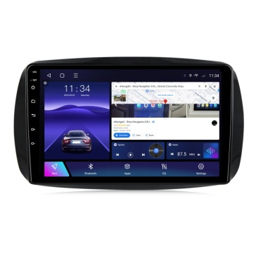 Navigatie Smart Fortwo (2014+) cu Android, 6GB RAM, 128GB ROM, Ecran QLED 9" Touchscreen, CarPlay Wireless, DSP