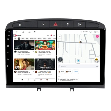 Navigatie Peugeot 308 I (2007-2013) cu Android, 6GB RAM, 128GB ROM, Ecran QLED 9" Touchscreen, CarPlay Wireless, DSP - Img 2