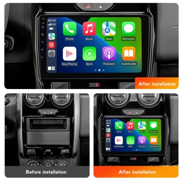 Navigatie Dacia Duster 1 (2013-2018) cu Android, 4GB RAM, 64 GB, Ecran QLED 9 Inch, CarPlay & Android Auto, WiFi, Bluetooth, suport camera DVR - Img 3