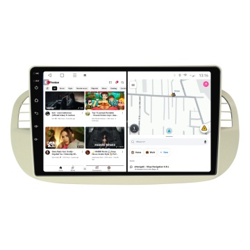 Navigatie Fiat 500 (2007-2015) cu Android, 4GB RAM, 64 GB, Ecran QLED 9 Inch, CarPlay & Android Auto, WiFi, Bluetooth, suport camera DVR - Img 2