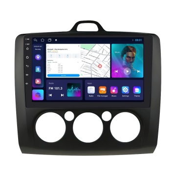 Navigatie Ford Focus II (2004-2011) (Clima manuala, Negru) cu Android, 2GB RAM, 32 GB, Ecran IPS 9" 1280 x 720, CarPlay & Android Auto, WiFi, Bluetooth, suport camera DVR
