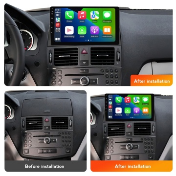 Navigatie Mercedes C-Class W204 (2007-2011) cu Android, 8GB RAM, 128GB ROM, Ecran QLED 9" Touchscreen, CarPlay Wireless, DSP Pro - Img 4