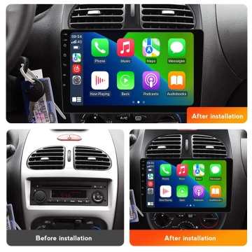 Navigatie Peugeot 206 (1998-2009) cu Android, 8GB RAM, 128GB ROM, Ecran QLED 9" Touchscreen, CarPlay Wireless, DSP Pro - Img 4