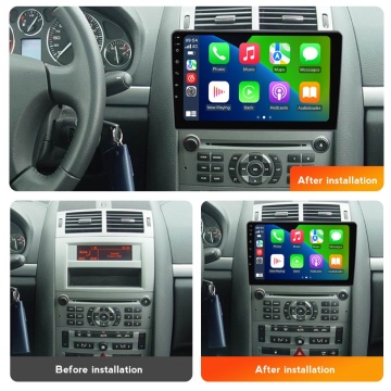 Navigatie Peugeot 407 (2004-2011) cu Android, 4GB RAM, 64GB ROM, Ecran QLED 9" Touchscreen, CarPlay Wireless, DSP - Img 4