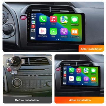 Navigatie Honda Civic VIII Hatchback (2006-2011) cu Android, 8GB RAM, 128GB ROM, Ecran QLED 9" Touchscreen, CarPlay Wireless, DSP Pro - Img 2
