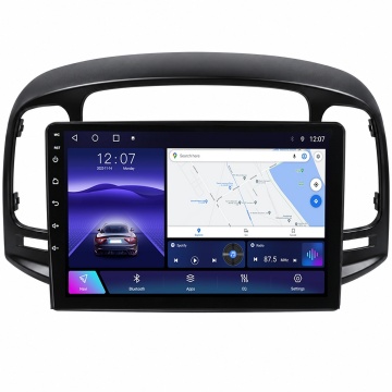 NAVIGATIE HYUNDAI ACCENT III (2005-2012) NEGRU CU ANDROID, 4GB RAM, 64GB ROM, ECRAN 9" TOUCHSCREEN, CARPLAY & ANDROID AUTO, SIM 4G