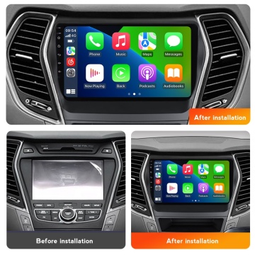 Navigatie Hyundai Santa Fe III (2012-2018) cu Android, 2GB RAM, 32 GB, Ecran IPS 9" 1280 x 720, CarPlay & Android Auto, WiFi, Bluetooth, suport camera DVR - Img 2