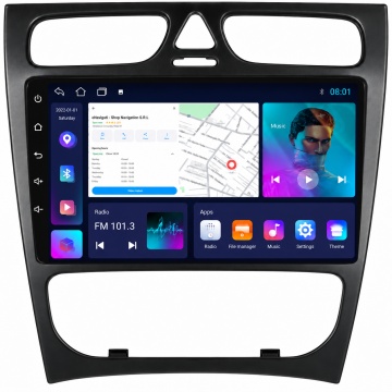 NAVIGATIE MERCEDES-BENZ CLK W209 (2002-2009) CU ANDROID, 1GB RAM, 16 GB, ECRAN IPS 9" 1280 X 720, CARPLAY & ANDROID AUTO, WIFI, BLUETOOTH, SUPORT CAMERA DVR