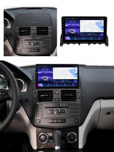 Navigatie Mercedes C Klass W204 2007-2014 9 Inch 8 GB RAM + 128 GB ROM QLED 8 CORE SIM CARPLAY COOLER - Img 3