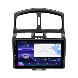 Navigatie Premium Hyundai Santa Fe I (2000-2006) cu Android, 8GB RAM, Ecran QLED 9" Touchscreen, CarPlay Wireless, DSP Pro, Wi-Fi, USB, Waze, SIM 4G