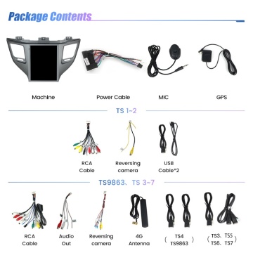 Navigatie Tip Tesla Hyundai Tucson 3 2015-2020  9.7 INCH