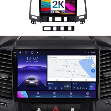 Navigatie Android 2K Hyundai Santa Fe II (2006-2012) cu Android, 2 GB RAM, 32 GB, Ecran QLED 9.5 Inch 2000x1200, CarPlay Wireless, 4G - Img 2