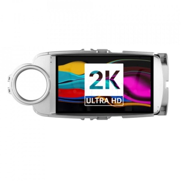 Navigatie Android 2K Toyota Yaris P13 (2011-2020) (Rama Argintiu) cu Android, 8 GB RAM, 128 GB, Ecran QLED 9.5 Inch 2000x1200, CarPlay Wireless, 4G - Img 1