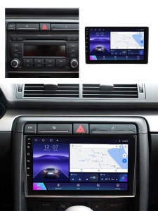 Navigație Dedicată Audi A4 B6 (2000-2005) 8GB RAM, 128GB, Ecran QLED 9", CarPlay, Android Auto, Slot SIM 4G