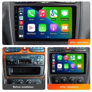 Navigatie Mercedes C-Class W203 (2000-2004) cu Android, 6GB RAM, 128GB ROM, Ecran QLED 9" Touchscreen, CarPlay Wireless, DSP - Img 6