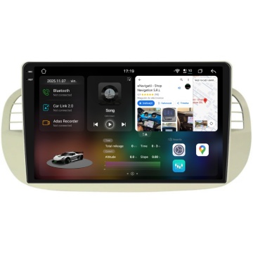 Navigatie Piloton Fiat 500 (2007-2015) - 12GB RAM, 256GB, Octa Core 2.7Ghz, Display 2K, SIM 4G