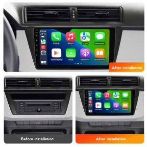 Navigatie Skoda Fabia III (2014-2021) cu Android, 6GB RAM, 128GB ROM, Ecran QLED 9" Touchscreen, CarPlay Wireless, DSP - Img 3
