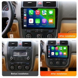 Navigatie Android pentru VW Jetta 3 2004-2011 cu ecran QLED 10 inch, 8GB RAM, 128GB ROM, procesor 8-Core si suport CarPlay & Android Auto.