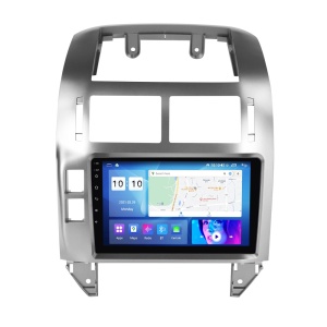 Navigație Android dedicată VW Polo 9N 2001-2012, cu ecran touchscreen, GPS, Bluetooth, Wi-Fi și compatibilitate aplicații moderne.